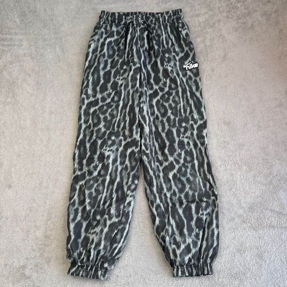 Nike Sportswear Icon Clash Jogger Pants Womens XS Black Leopard Print Drawstring